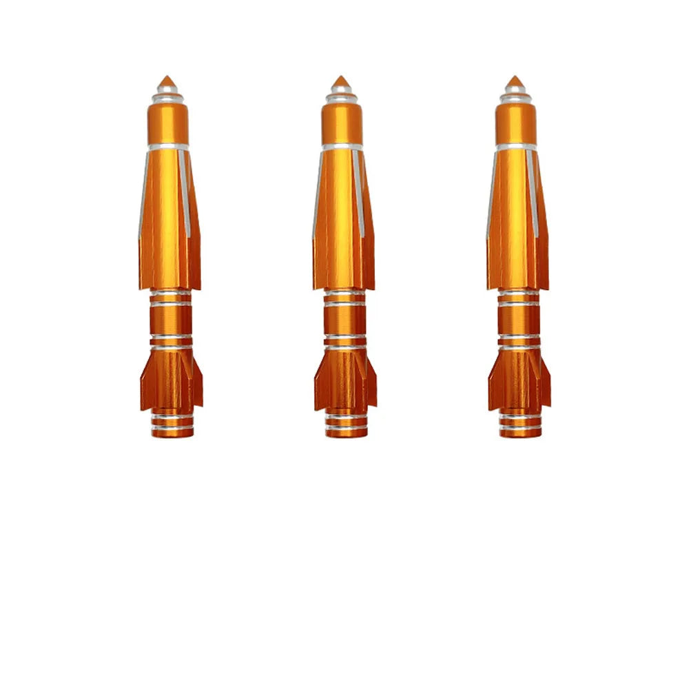 4-Pack Rocket Aluminum Tire Valve Stem Caps | Cars & Motorcycles
