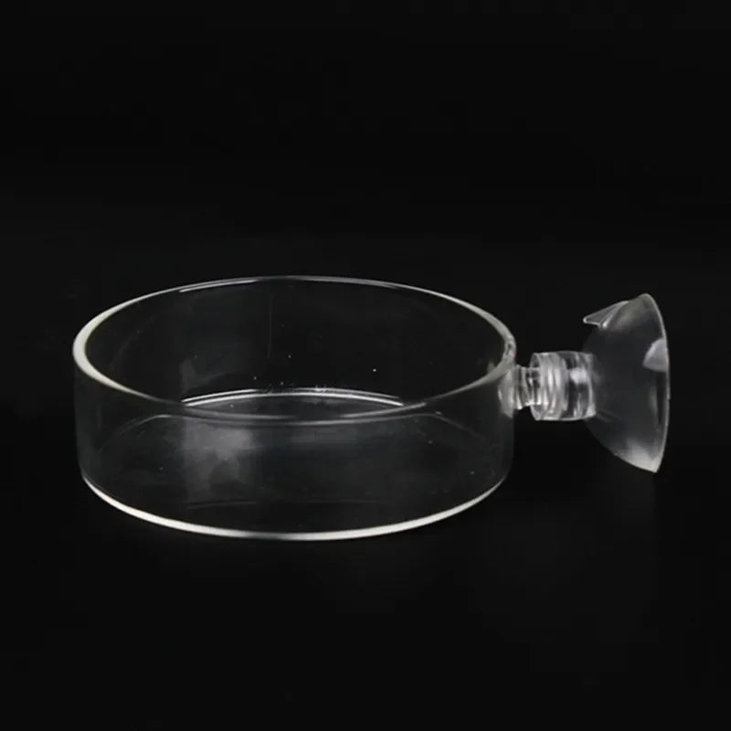 Fish Tank Feeder Aquarium Shrimp Acrylic Feeding Bowl Clear Dish Tray