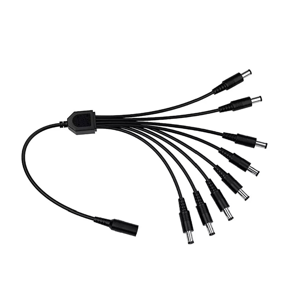 12V DC Power Splitter Plug 1 Female 8 Male Supply Adapter Y Cable