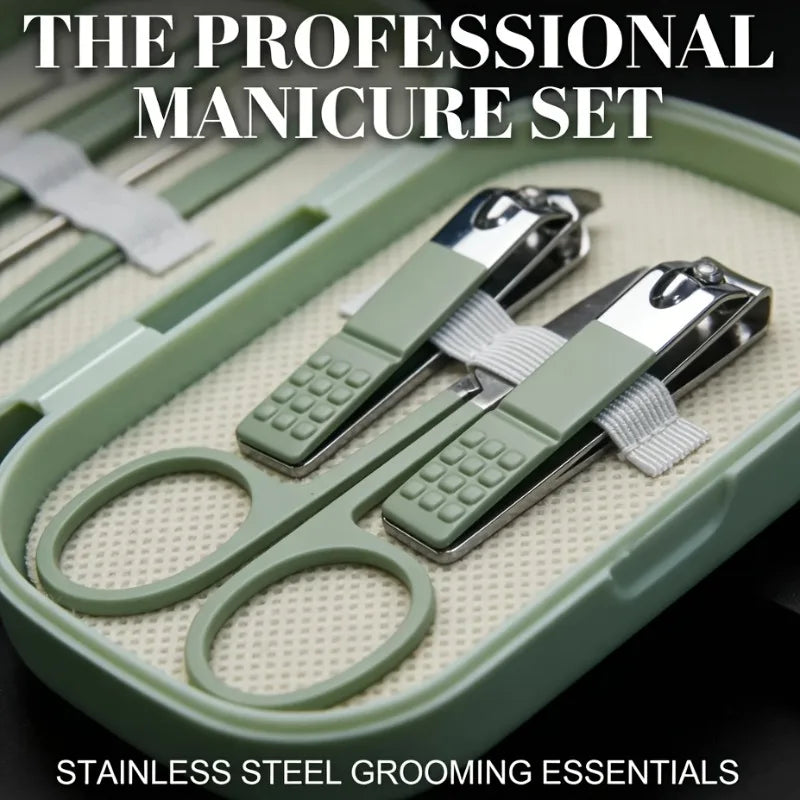 Professional Morandi Nail Stainless Steel Manicure Storage Box