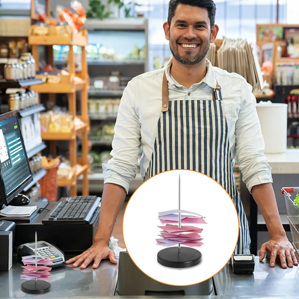Rod Paper Holder Spike Restaurant Check Spindle Chrome Receipt Holder Paper Receipt Holder Spike For Restaurant Kitchen Takeaway Zpaxo