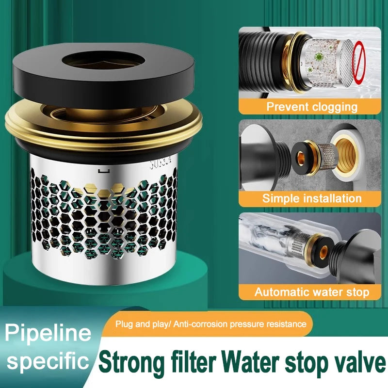 Water Stop Valve Pipeline Brass Raw Material Angle Faucet Automatic