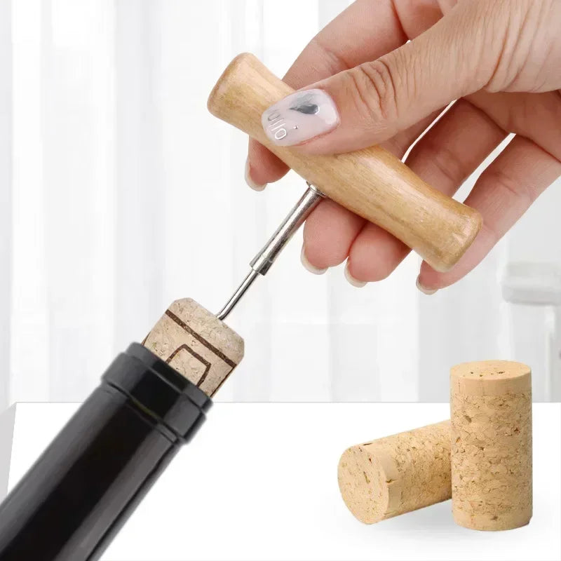 Cute Wine Opener with Wooden Handle Stainless Steel Corkscrew Wine Bottle Opener Easy Novelty Fun Wine Wing Wood Tools LYI Zpaxo
