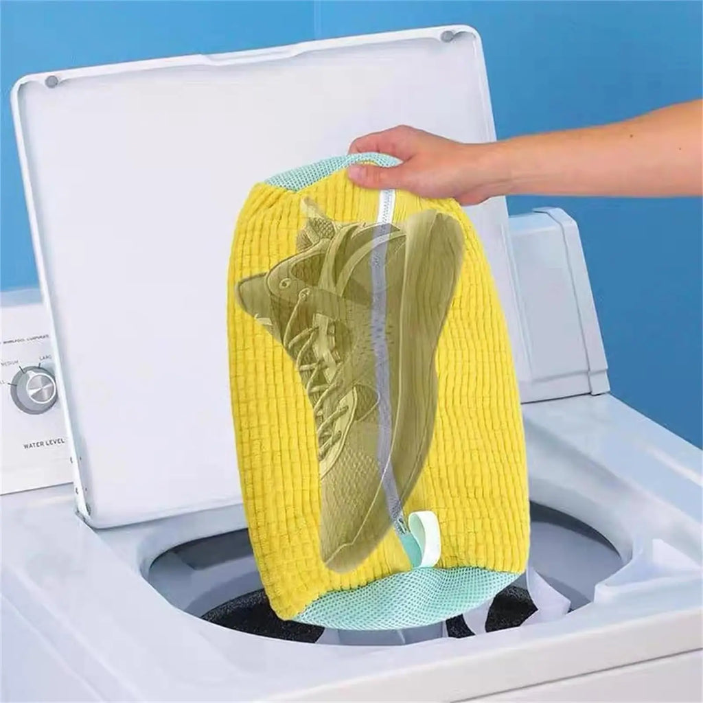 Natural Cotton-Fiber Laundry Bag - Gentle Protection for Footwear & Fabrics, Reusable & Shape-Stable Zpaxo