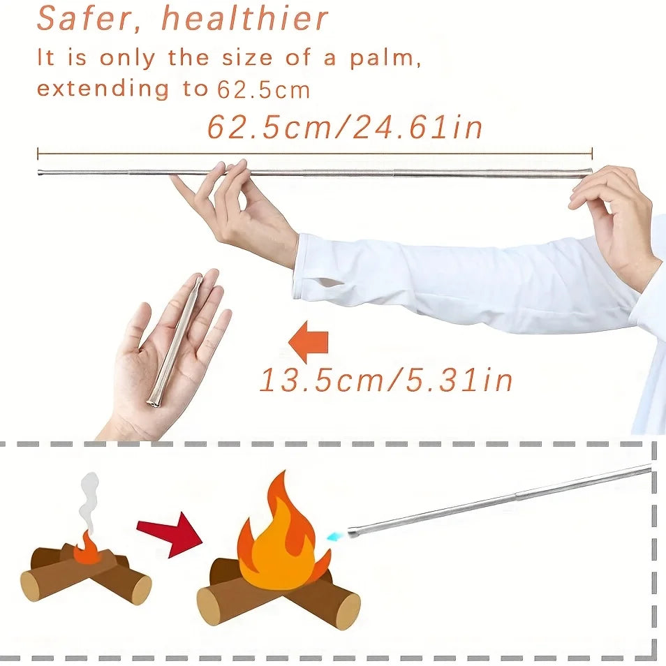Telescopic Camping Fire Blower Blowpipe | Portable Outdoor Tool