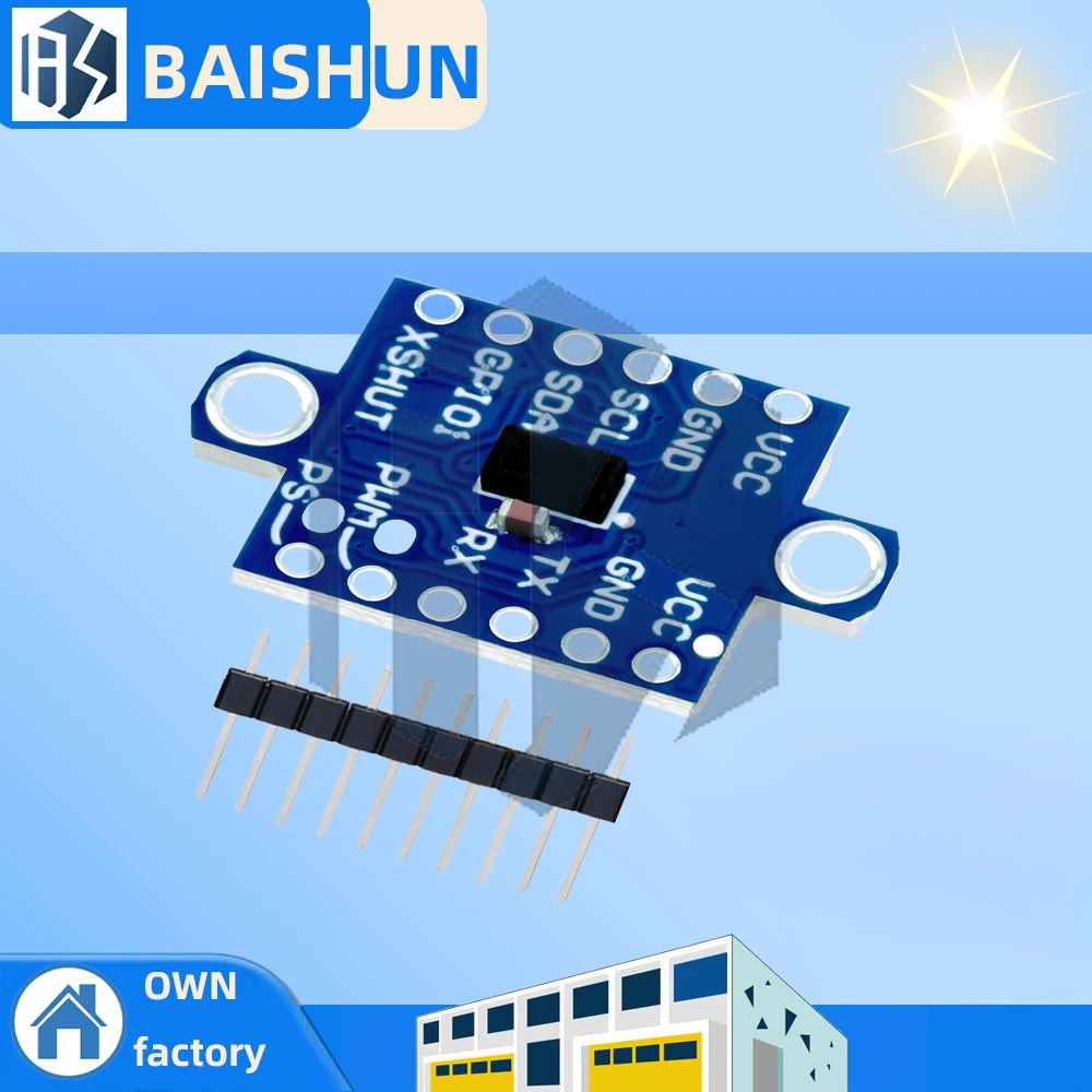 GY-53 VL53L0X laser ToF time-of-flight sensor module 3v-5v serial PWM output for arduino Zpaxo Default Title
