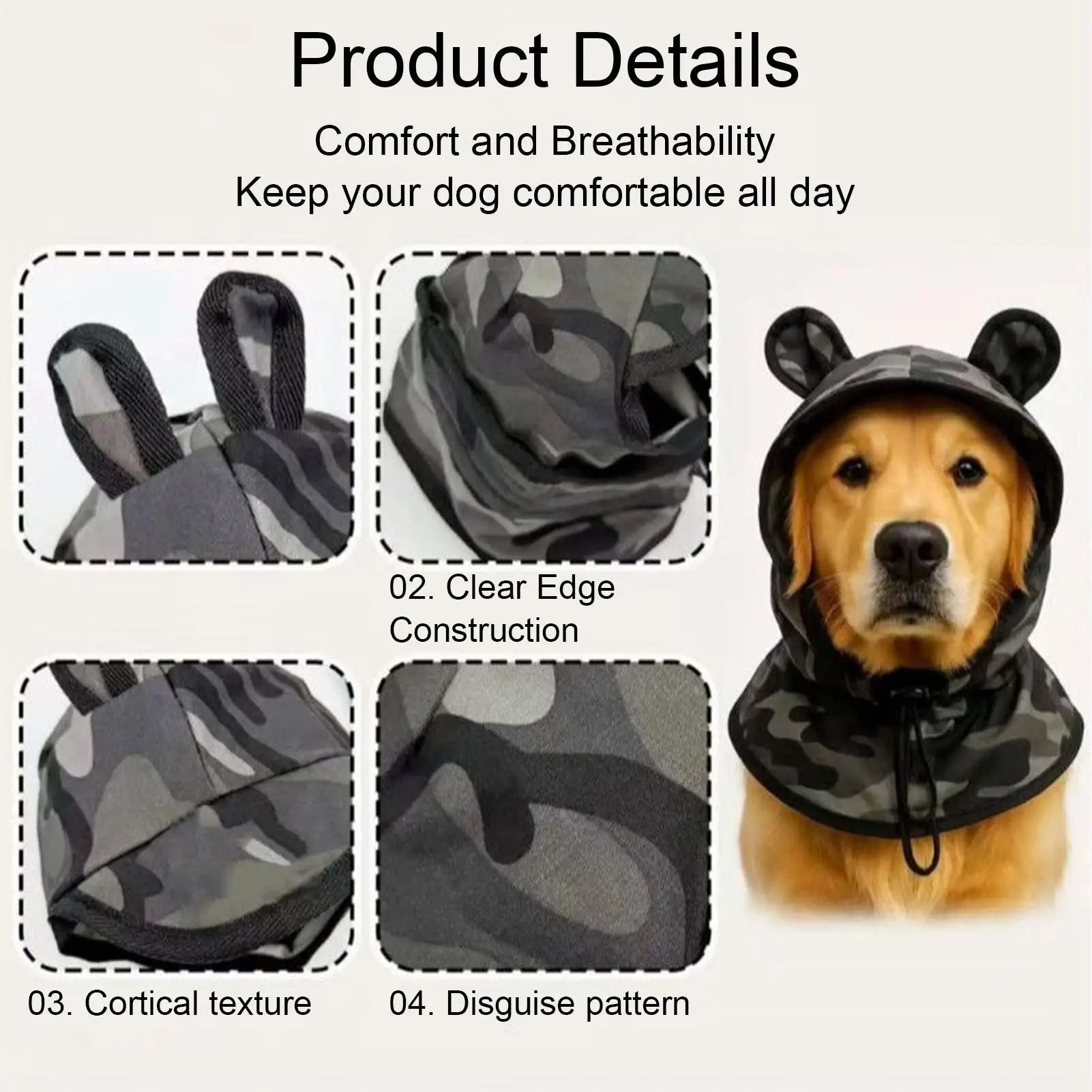Dog Sun Hat – UV Protection Adjustable Bucket Hat for Pets Dog Sun Hat Zpaxo