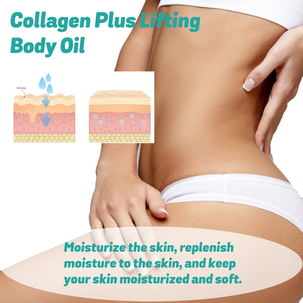 Collagen Body Oil Lifting Firming Arms Belly Fat Buttocks Sculpting Zpaxo