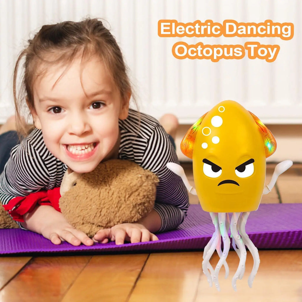 Electric Octopus Toys Obstacle Avoidance Sensor Octopus USB Rechargeable Electric Robot With LED Lights And Music For Home Zpaxo