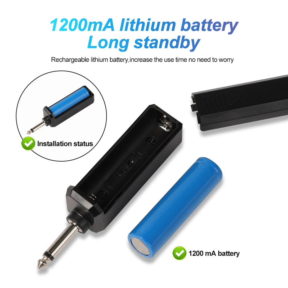 Wireless Microphone UHF Fixed Frequency 2 Channels Handheld Mic