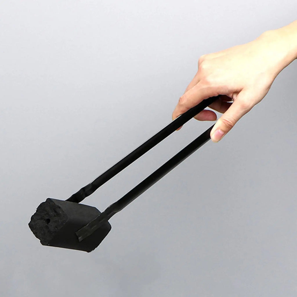 BBQ Charcoal Tongs Concave and Convex Chuck Heavy Duty Premium Firewood Tongs for Fire Place Indoor Grilling Kitchen Camping Zpaxo