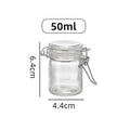 50 Sealed Glass Jars Clip Lids Honey Bottles Snack Grain Storage