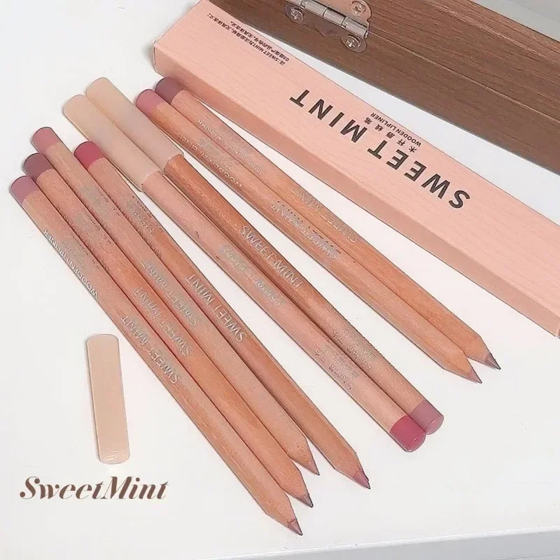 Waterproof Matte Lipliner Pencil Nude Pink Contour Tint Velvet