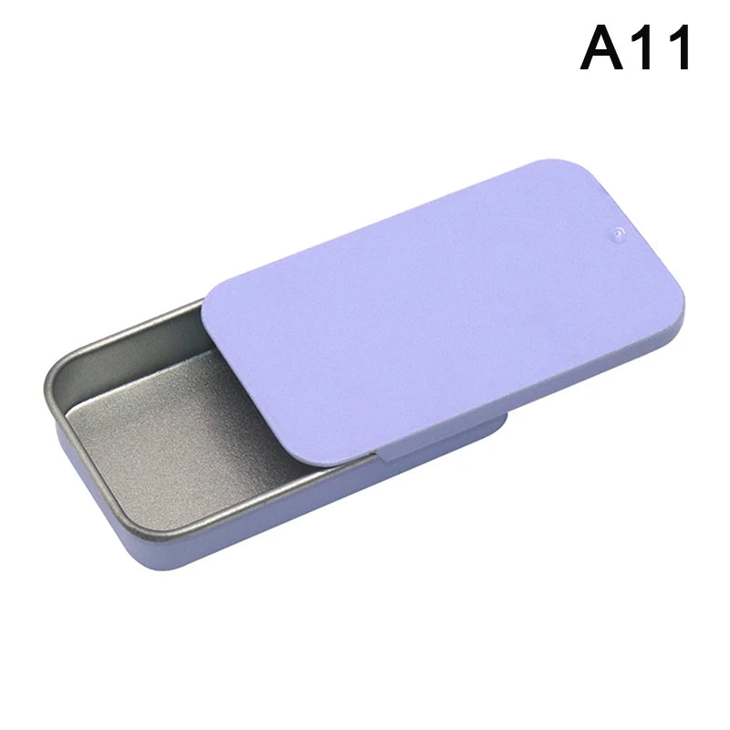 CMTinplate Box Slide Lid Push Pull Drawer Balm Portable Mini