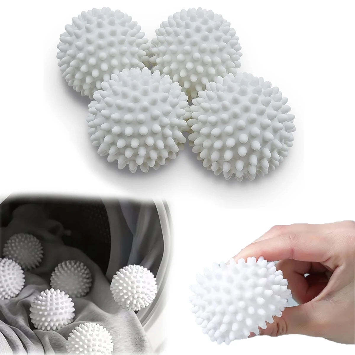 Reusable Laundry Washing Balls 3/6/9-Pack | 3D PVC Design