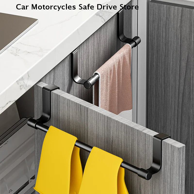 CMTowel Rod Steel Metal Wire Over Cabinet Towel Rack Storage