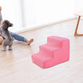 High Density Pet Steps Ladder Cat Ramp Balanced Pet Steps Dog Steps for Sofa Small Dogs and Cats Couch High Beds Puppy Supplies Zpaxo Pink 3 Steps