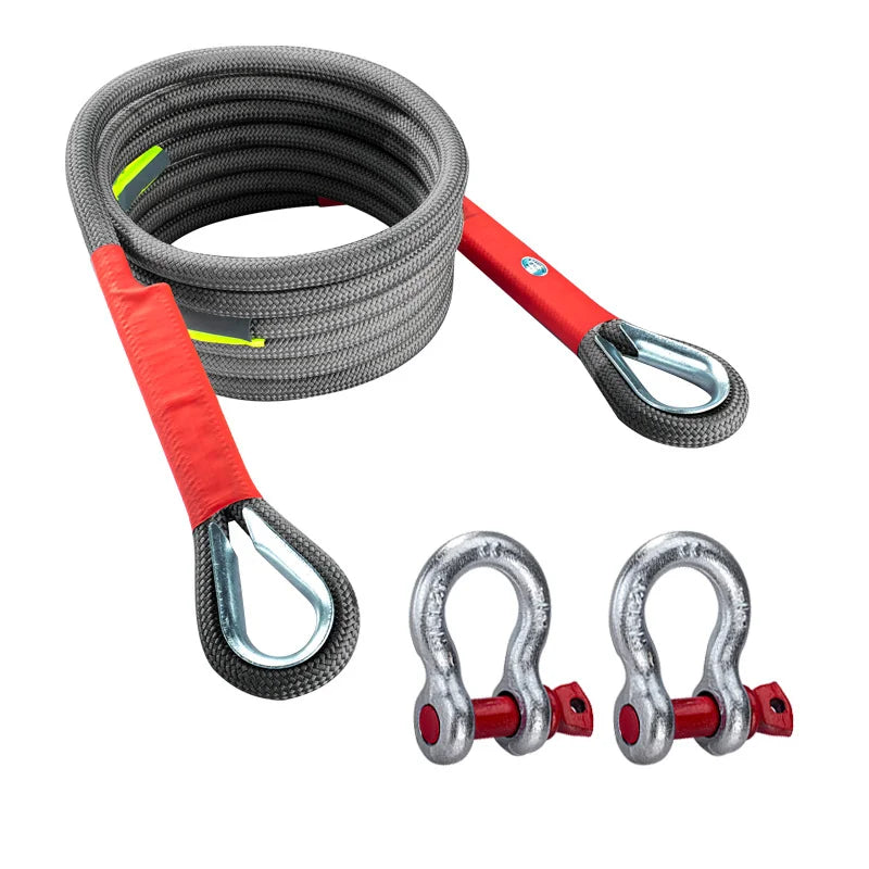 Heavy-Duty Polyester Towing Rope with Steel Shackle | Off-Road