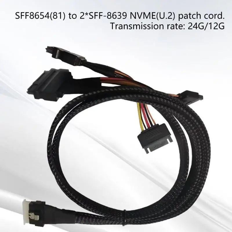 652F Durability SFF8654 8i 2SFF-8639 NVME Data Cable Adapter Works Zpaxo