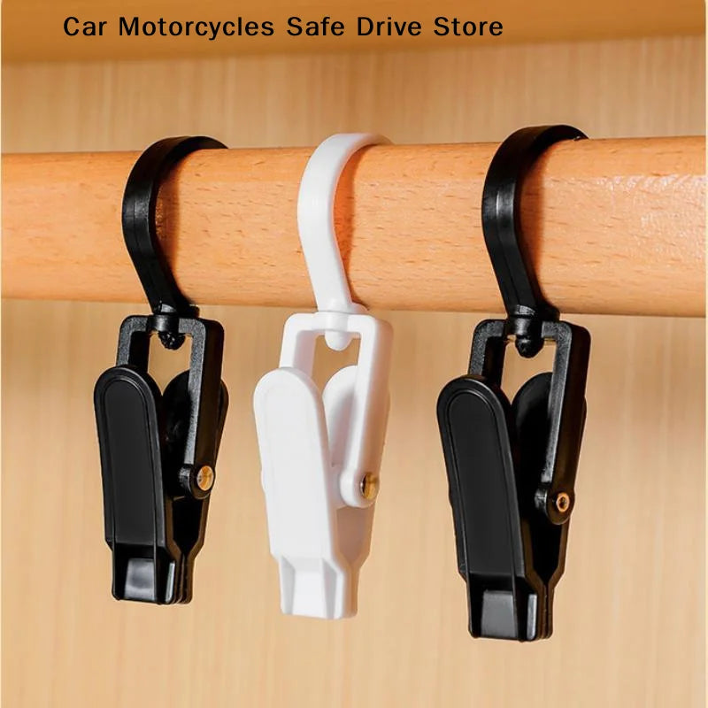 CM5 Plastic Hanging Clips 360 Degree Swivel Hooks Non Slip Grip