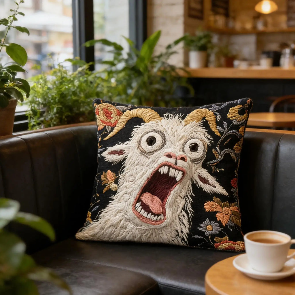 Screaming Goat Pillow Cover Soft Protector Decorative Throw Case