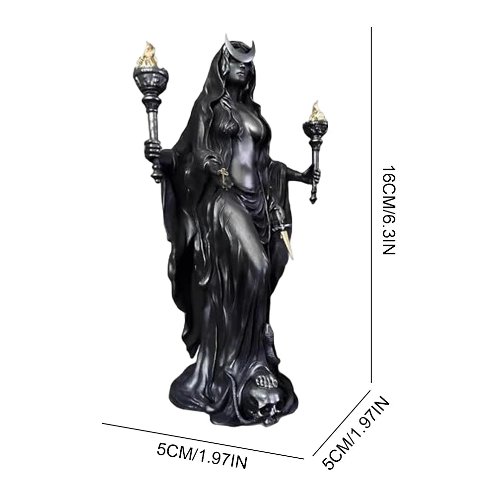 Witch Night Hecate Greek Goddess Her Hounds Magic Sculpture Zpaxo