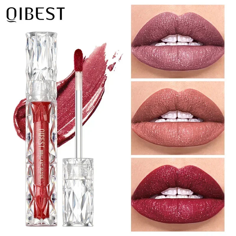10 Colors Glitter Liquid Lipstick Diamond Shiny Lip Gloss Waterproof Long Lasting Shimmer Pearl Lip Glaze Women Lip Tint Makeup Zpaxo