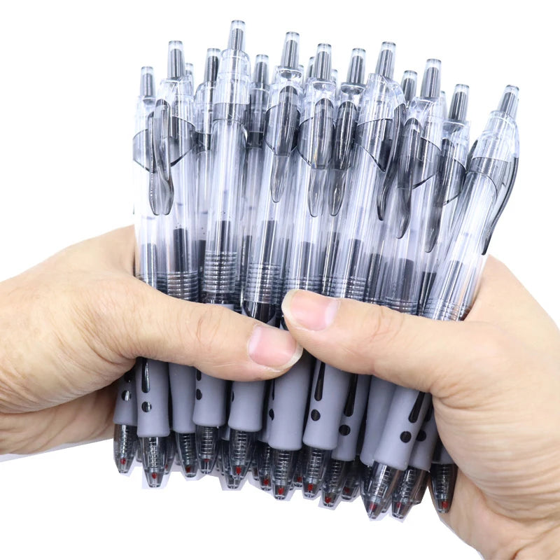 0.5mm Retractable Gel Pens Set Black/Red/Blue Ink Ballpoint For Writing Refills Office Accessories School Supplies Stationery Zpaxo