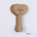 25/50/100Pcs Heart Jewelry Hanging Display Cards Self Adhesive Jewelry Ring Necklace Bracelet Hairband Display Kraft Paper Card Zpaxo 25Pcs