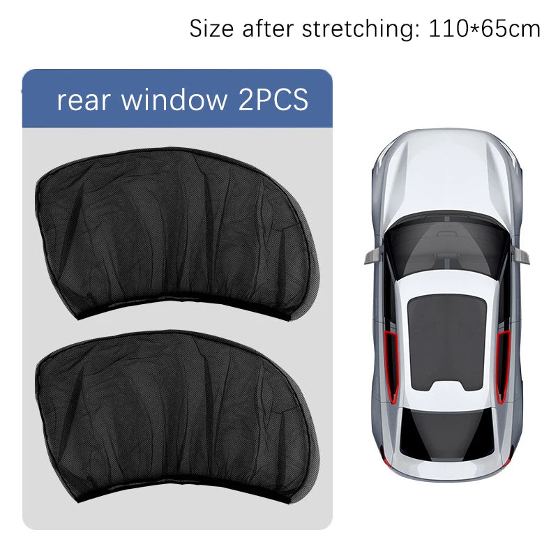2-Pack Car Side Window Sun Shade Mesh | UV Protection