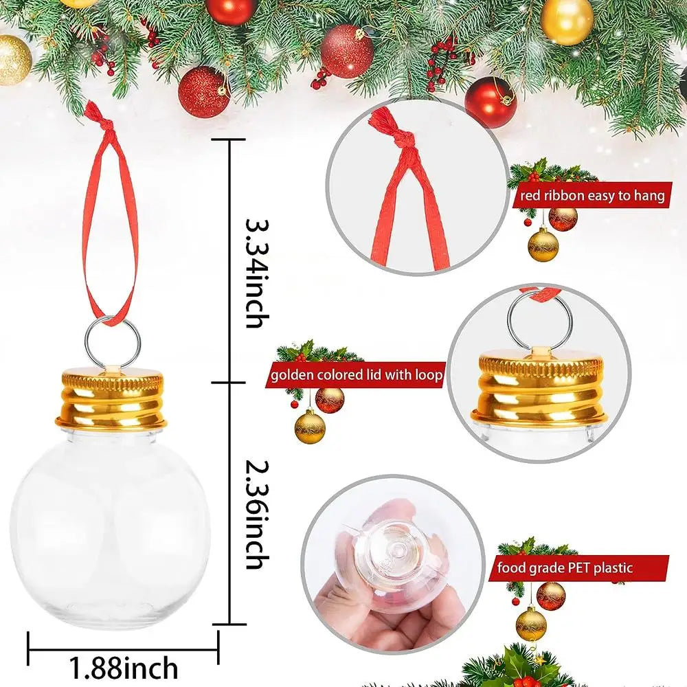 50ml Christmas Snowball Bottle – Refillable Tree Ornament