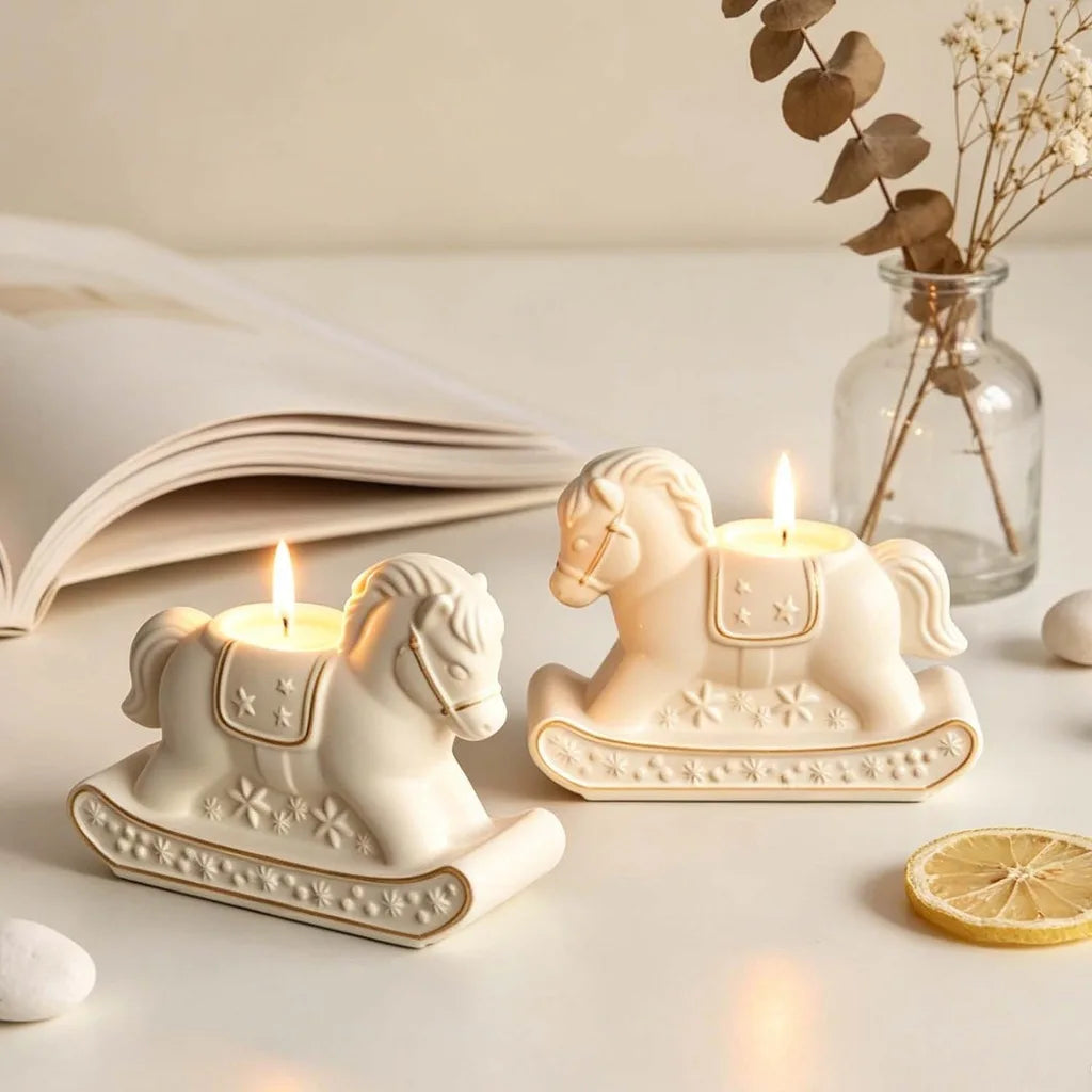 3D Rocking Horse Silicone Mold – DIY Candle & Gypsum Craft