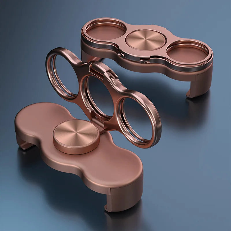Multi Functional Foldable Phone Stand 360 ° Rotating Stand With Three Ring Support Metal Detachable Portable Phone Holder Zpaxo Gold