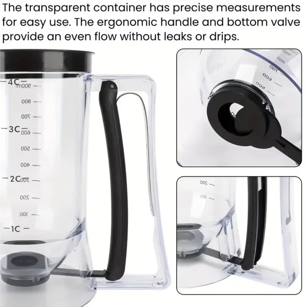 Cupcake Batter Dispenser - Designed for Easy Pouring - Non-Stick And Space-Efficient Ideal for Making Waffles Cakes and Pancakes Zpaxo