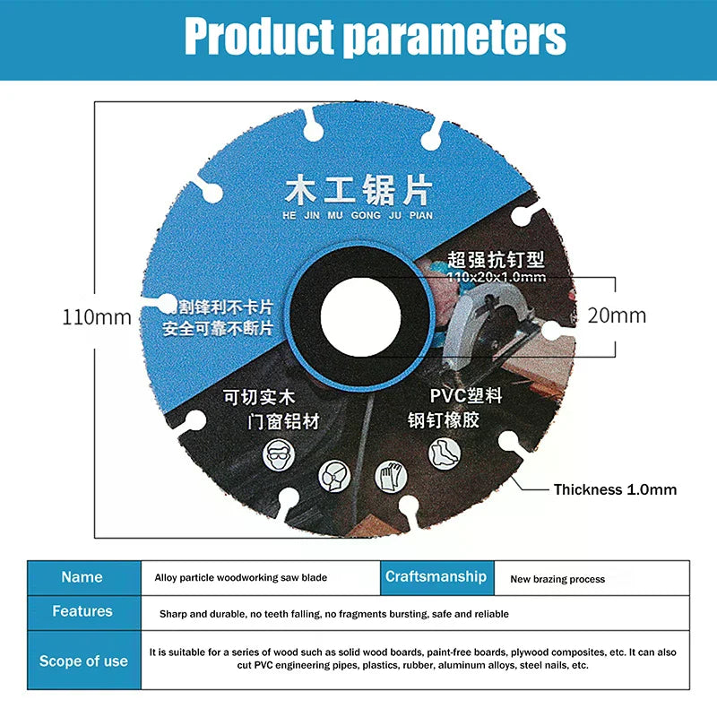 1 2 3 Woodworking Special Saw Blade Brazed Multipurpose Circular Zpaxo