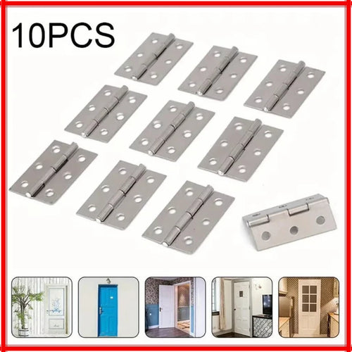 10pcs Universal Door Hinges Connector Stainless Steel Furniture Drawer Cabinet Fitting Hinge Home Doors Hardware Accessories Zpaxo Default Title