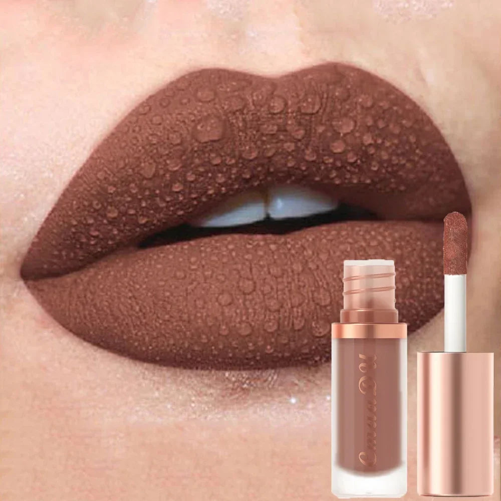 Waterproof Matte Velvet Lip Glaze Moisturizing Long Lasting Non-stick
