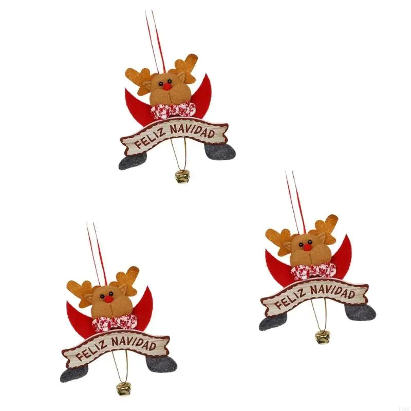 Santa Pendant Christmas Bells Hanging Ornament Tree Decorations