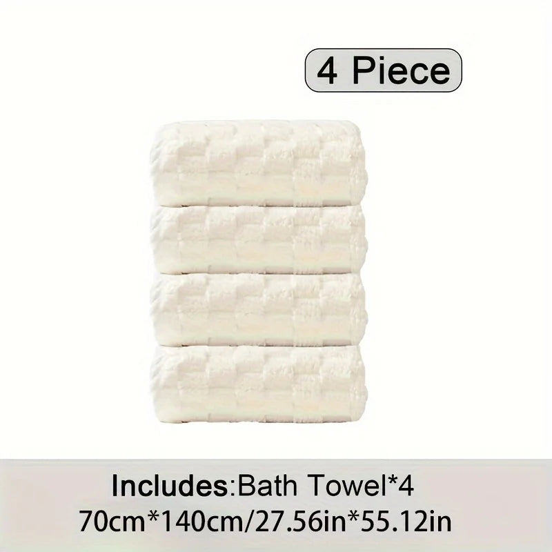 Waffle Weave Microfiber Bath Towels – Quick-Dry Spa & Gym Microfiber Bath Towel Zpaxo
