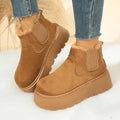 Women Snow Boots 2025 New Fleece Thickened Shoes Winter Fashion Warm Short Boots Large Size Cotton Shoes Ladies Zapatos De Mujer Zpaxo camel 36
