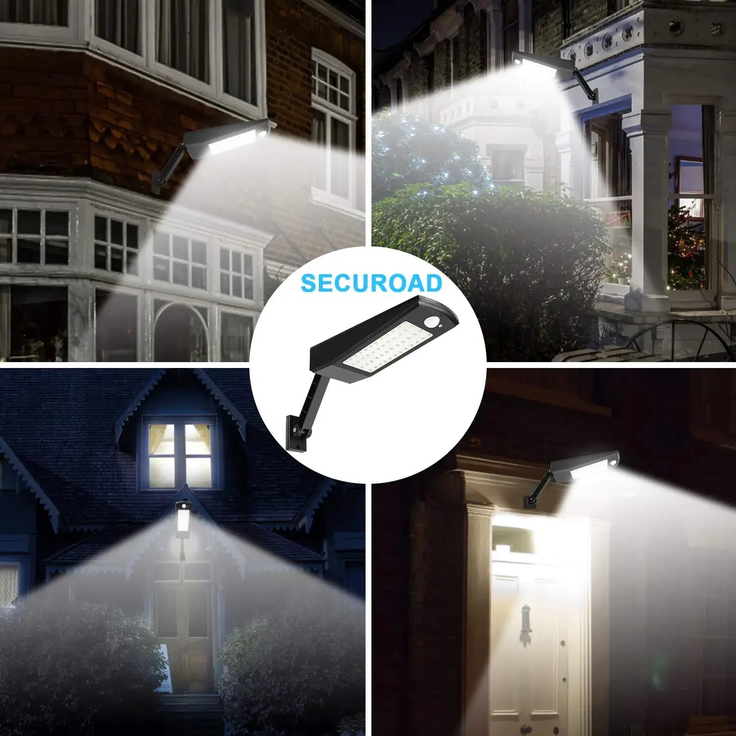 Outdoor Solar Wall Light 48 LED Remote Control Waterproof 1000LM Zpaxo