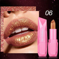 6 Colors Quicksand Golden Lipstick Fine Glitter Moisturizing Silky Zpaxo 06