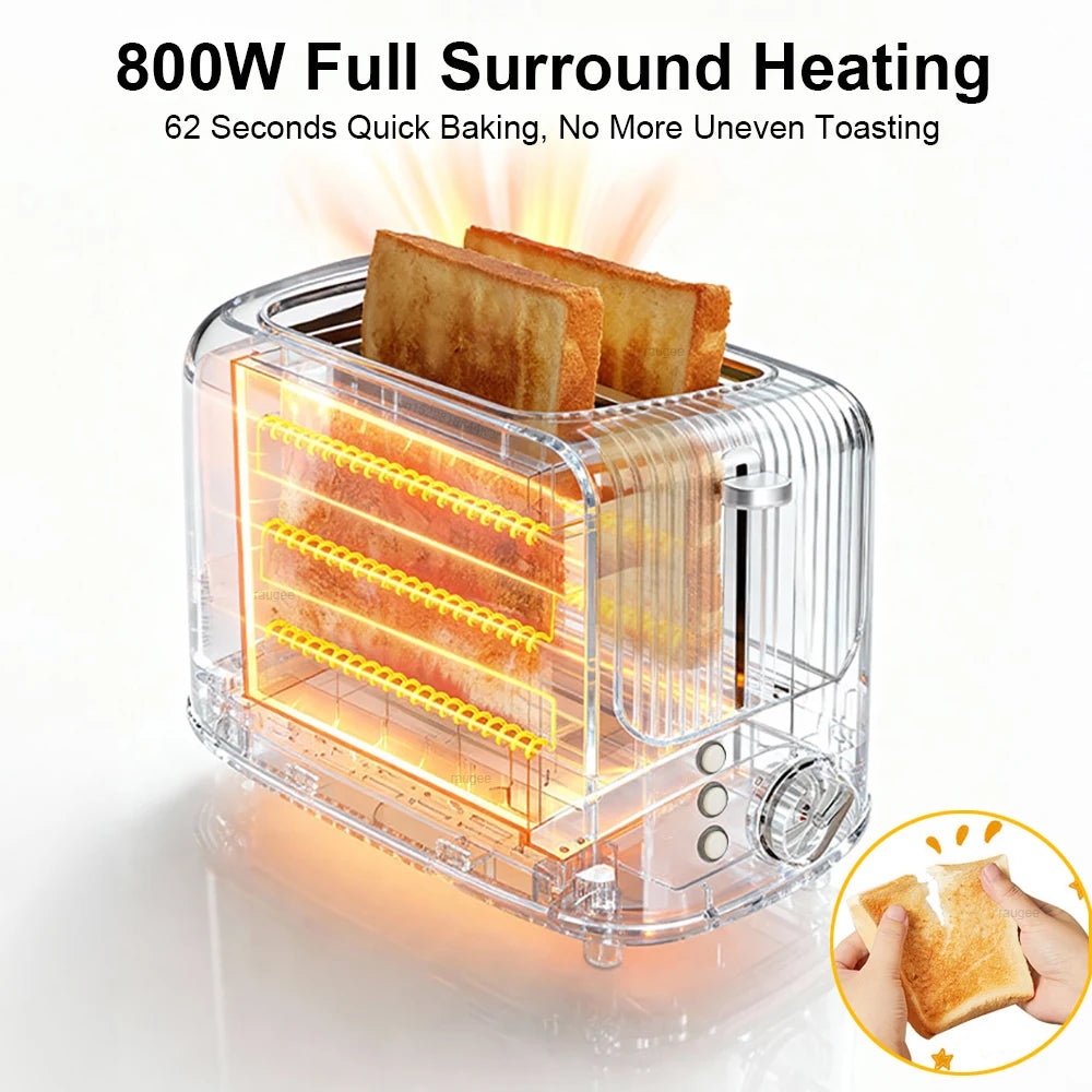 Toaster 800W Electric 2 Extra Wide Slots 7 Toasting Levels Cancel