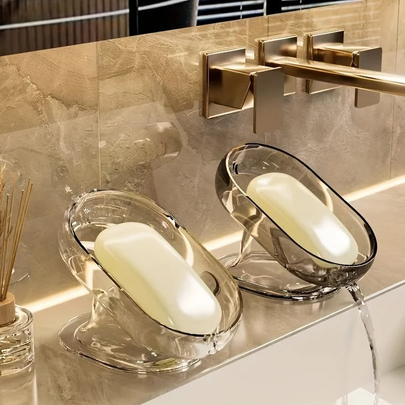Fashionable Lightweight Soap Dish Durable Plastic Oval Shape Suitable
