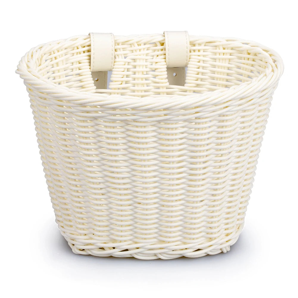 Rainbow Bicycle Basket+bell+tassel+stickers Kid Front Handlebar Zpaxo White