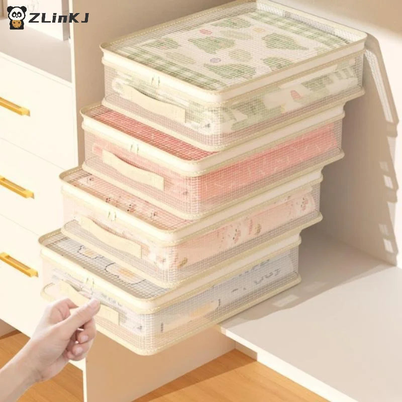 ▶1PCS Bed Sheet Storage Bags PVC Waterproof Clothes Blankets Packing Box Waterproof Dustproof Clear Zippered Pillow Bedding Zpaxo