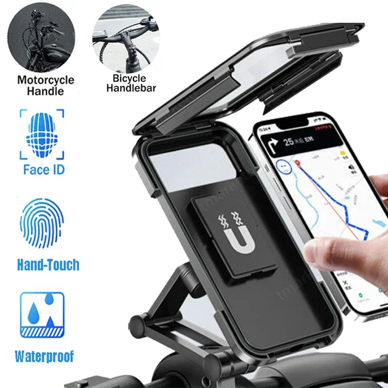 6 7-Inch 360-Degree Motorcycle Phone Mount Holder Smartphones