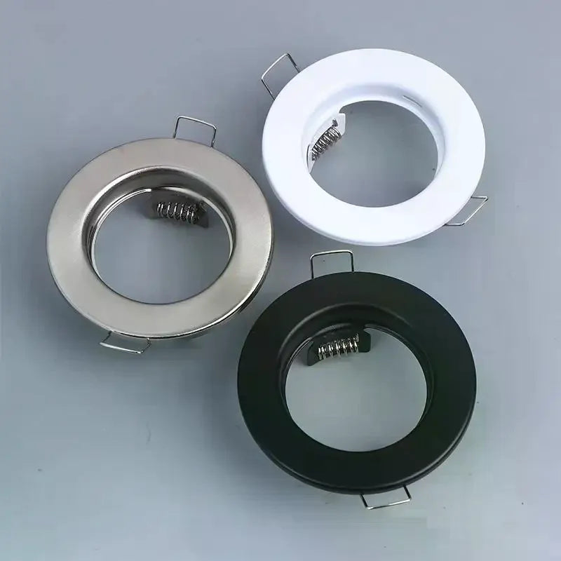 LED Downlights Frame Round Fixture Adjustable Downlight Led Holders Cutout For MR16 GU10 Bulb Holder Recessed LED Spot Light Zpaxo