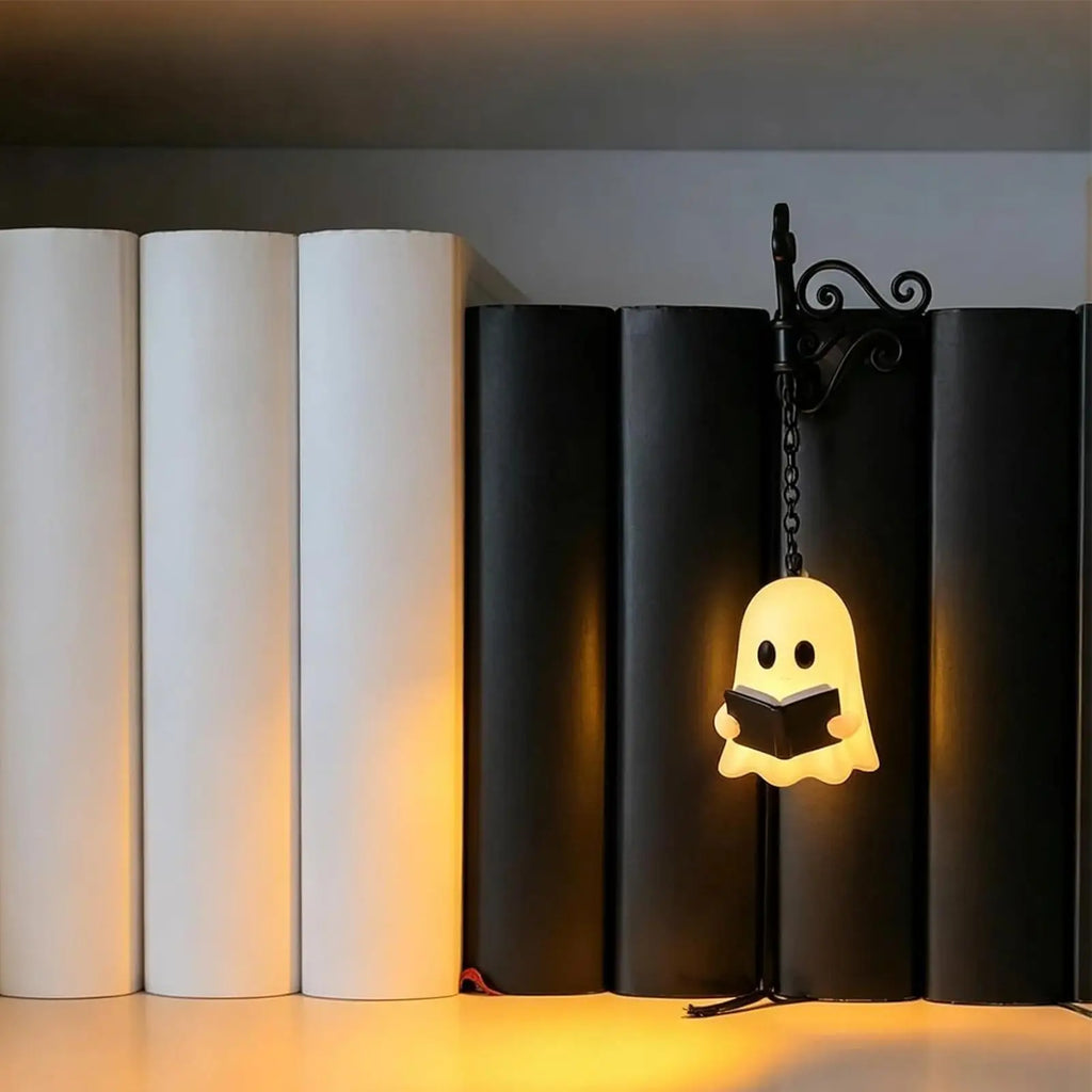 Bookshelf Mini Lantern Cute Mini LED Vintage Ghost Lantern Halloween Bookshelf Lights for Home Tabletop Desktop School Living Zpaxo