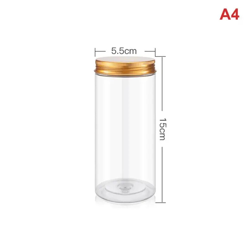 CMAluminum Lid Sealed Jar PET Plastic Food Grade Storage Transparent Zpaxo A4